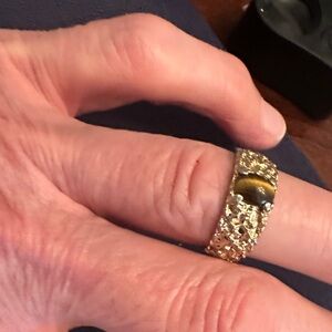 Gold Ring w TigerEye R4